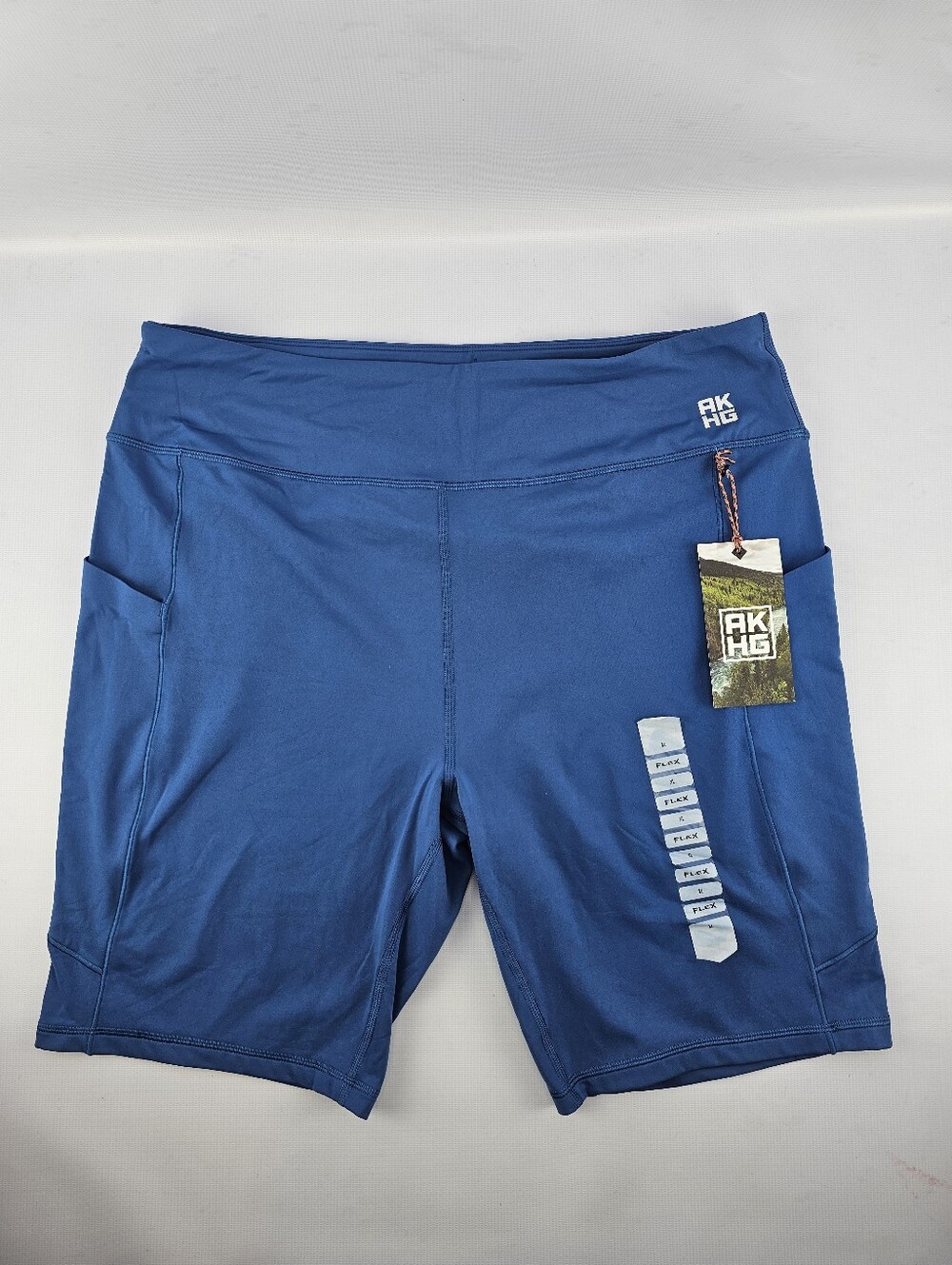 Duluth Trading Co AKHG Women's Blue Trail Tech Shorts with Pockets Size XL
